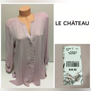 🆕LE CHATEAU - XXL - NWT - PINK CHIFFON TUNIC TOP